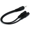 Monoprice 100667 6-Inch 3.5mm Stereo Plug/Two 3.5mm Stereo Jack Cable