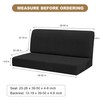 JOYINGLE RV Jackknife Sofa Couch Covers, 2-Piece Set (Black)