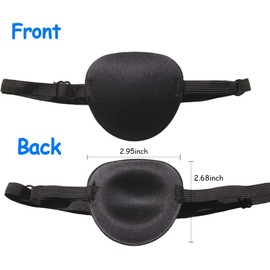 2 Pack 3D Eye Patch, Adjustable Eye Patches, Medical Eye Patch, Amblyopia Lazy Eye Patches for Left or Right Eyes for Adults and Kids