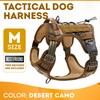 PUREVACY Tactical Dog Harness Medium. 900 D Nylon Desert Camo