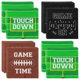 Football Paper Napkins Football Party Supplies Football Birthday Disposable Napkins Decorations for Events Football Frenzy Game Time Tailgate Sports Luncheon Party Favors,3 Design