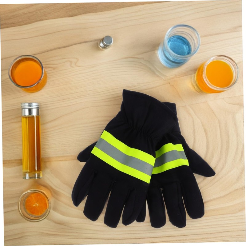 BUGUUYO 1 Pair Firefighter Gloves Fire Resistant for Industrial Use