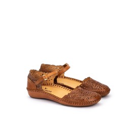 Semi-Closed Shoes Leather P. Vallarta for Woman Brandy