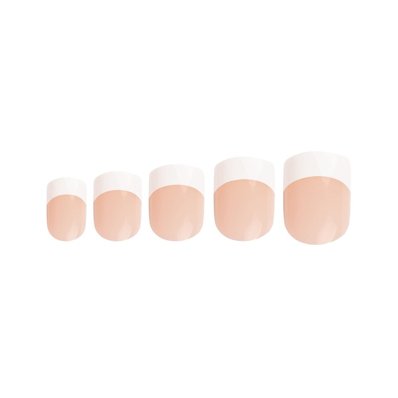 Acrylic Square Nails 24-Nail Set - French Pink