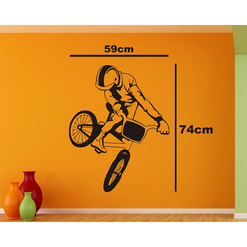 Cycle Stunt Black Wall Sticker and WallpaperWall Sticker and Wallpaper