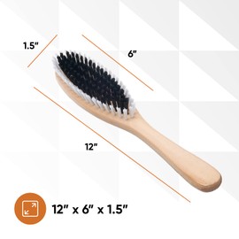 Clothes Brush Garment Brush Sturdy Bristles, Garment Lint Remover, Wool Suits, Lint Brush, Pet Hair Removel, Suede, Dust, Hat Brush Durable Wood Handle. by Superio