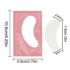 Reayou 50PACK Under Eye Pads, Lint Free Lash Extension Eye Gel Patches for Eyelash Extension,Eye Beauty Tool (Pink)