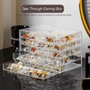 YUFONG Earring Holder Organizer Acrylic Earring Storage Box for Girls
