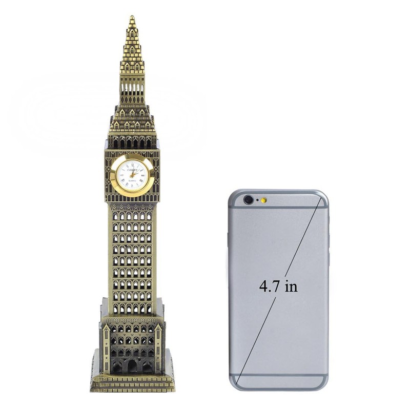 ZOVIE London Big Ben Real Clock Tower Statue (brone)
