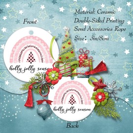 Christmas Pink Leopard Rainbow Christmas Ornament 2022 Holly Jolly Season Ornament for Christmas Tree Decor Funny New Year Gift Christmas Stocking Filling Gift to Child