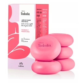 Natura Caja 5 Jabones Tododía Natura Frambuesa Y Pimienta Rosa