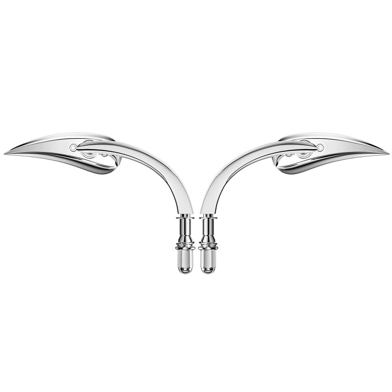 KEEPDSGN Chrome Rear View Mirrors For Harley Davidson Fatboy Dyna