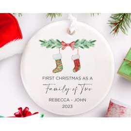 Unbranded Custom Christmas Stocking Ornament Family Of Three Four Decoration New Baby