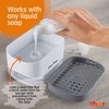 Cheer Collection Dish Soap Dispenser and Sponge Holder, 2-in-1 Kitchen