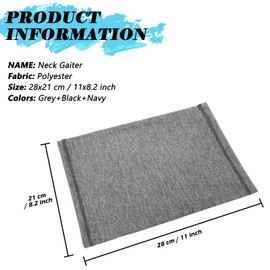 lifwimner Pack of 3 Loop Scarf Children, Winter Children's Tube Scarf Neck Warmer for Children Windproof Ski Mask for Outdoor Skiing Cycling, Black, grey, navy