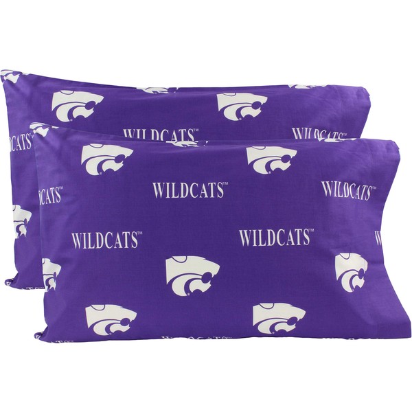 College Covers Kansas State Wildcats Pillowcase Pair, Standard, Team Colors