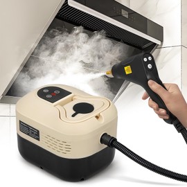 Moongiantgo Handheld Steam Cleaner, Portable High Pressure Steamer for Cleaning for Home Kitchen Bathroom, Pressurized Cleaning Machine for Car Detailing Grout Tile, 1200ml Water Tank with Outlet