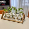 Kingbuy Plant Propagation Station with 5 Bulb Vases Retro Wooden