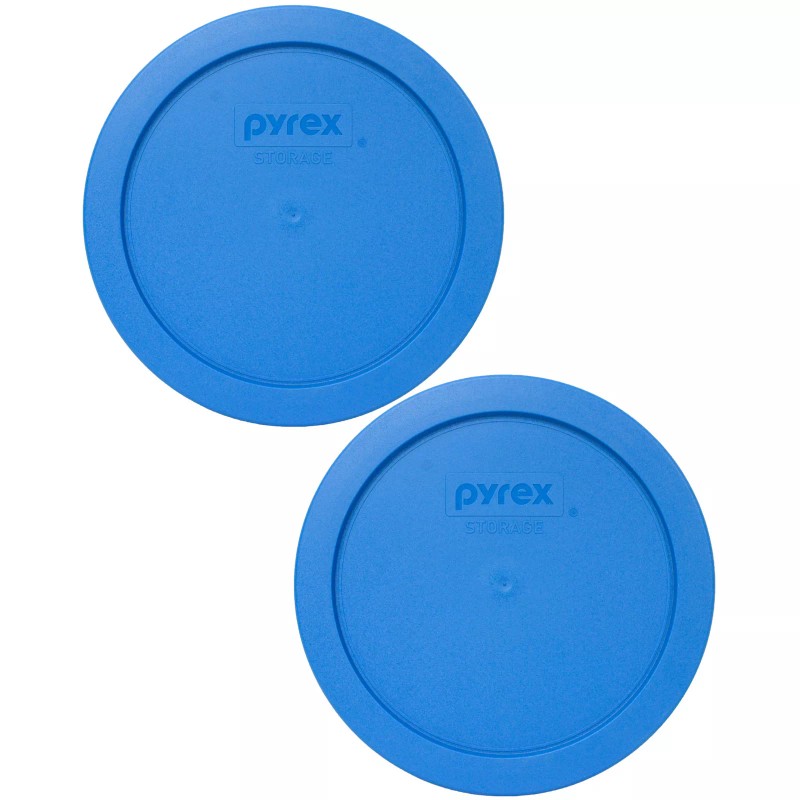 Pyrex 7201-PC Marine Blue Plastic Storage Replacement Lid Cover (2-Pack)