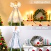 Christmas Angel Tree Topper with Feather Wings, Plug in Christmas