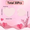 SUNNYCLUE 1 Box 30 Pieces Acrylic Ornament Blanks Heart Discs