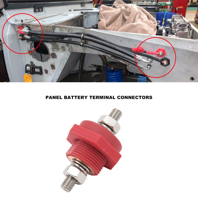 3/8inch Panel Battery Terminal Connectors DC12V Reliable Efficient for Power