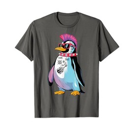 Punkuin Funny Punk Rock Punk Rocker Penguin Costume T-Shirt