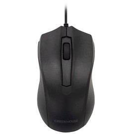 Greenhouse GH-MUDQOA-BK Wired Mouse, Uses Silent Buttons for No Confusion of Clicks, Black