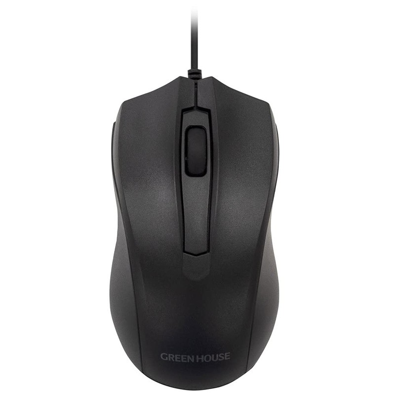 Greenhouse GH-MUDQOA-BK Wired Mouse, Uses Silent Buttons for No Confusion
