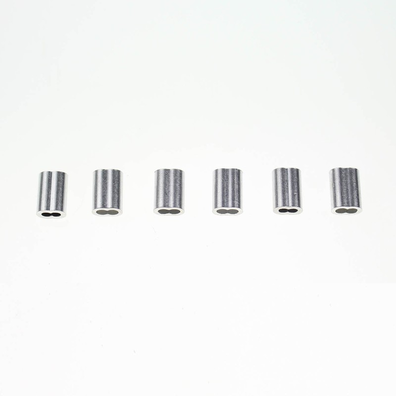 Sutemribor 1/8 Inch Aluminum Crimping Loop Sleeve for Wire Rope