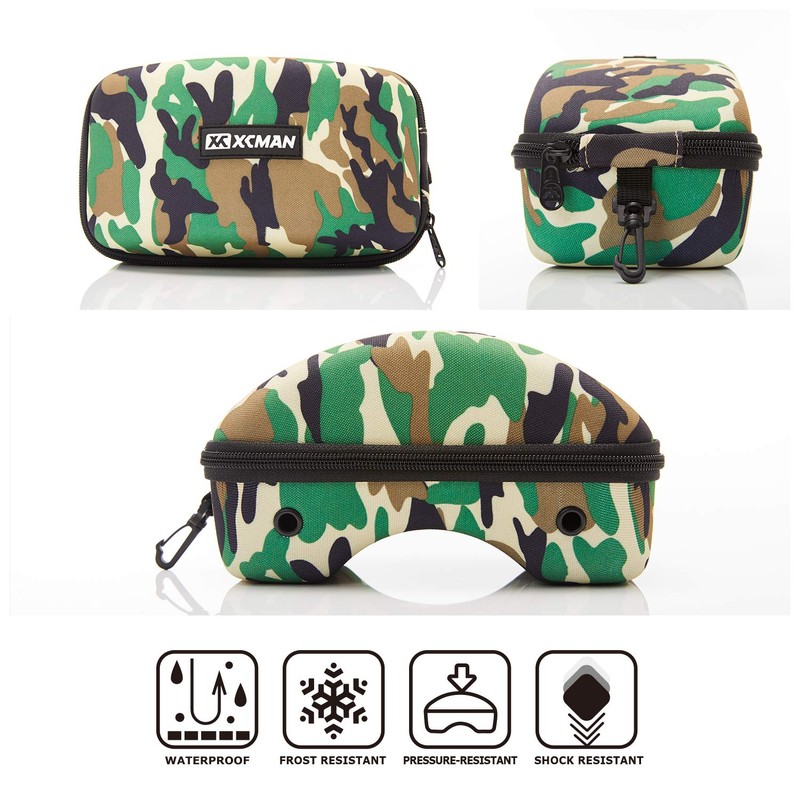XCMAN Ski Goggle Case, Rigid EVA Hard Snow Goggle Case
