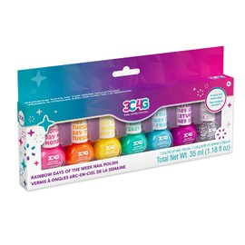 Three Cheers for Girls - Rainbow Bright Nail Polish Days of the Week - Nail Polish Set for Girls & Teens - Includes 7 Colors - Non-Toxic Nail Polish Kit for Kids Ages 8+