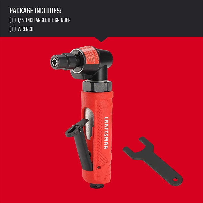 CRAFTSMAN 1/4-in Angle Die Grinder with Spindle Lock, 21,000 RPM