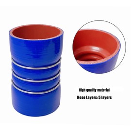 LSDZWORK Turbo Intercooler Boots Kit with T-Bolt Clamp for Ford F250 F350 6.0L Diesel Powerstroke 2003-2007 (Outer Blue and Inner Red)