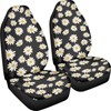 Quelytytrip White Daisy Print Car Seat Covers for Women,2PCs Front
