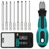 8 in 1 Screwdriver Set 1/4" Magnetic Screwdriver with 4