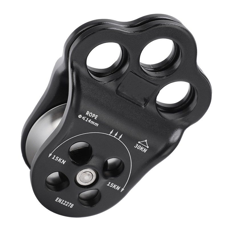 30KN Hitch Climber Pulley Rescue Equipment Dual Bearing for Rigging
