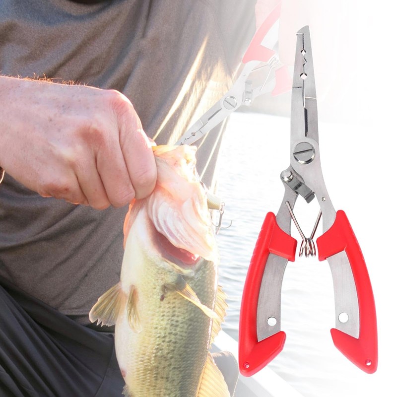 Fishing Split Ring Pliers,Fishing Gear | Upgraded Multi-Function Saltwater Resistant
