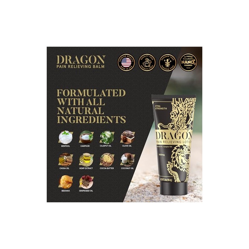 Americanna Wellness Dragon Lotion 3.4oz EXTRA Black