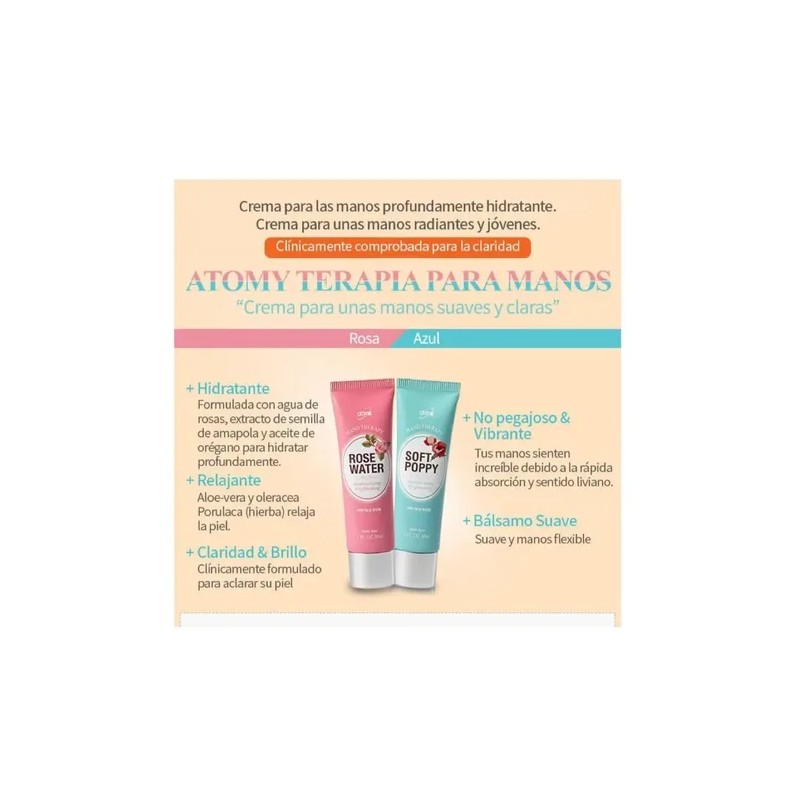 Crema Terapia Para Manos Atomy Kit 4 Piezas