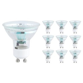 SEBSON GU10 LED Warm White 2.5 W Energy Efficiency Class A Replaces 50 W Halogen 450 lm Bulb 90° Ceiling Spotlight 230 V Recessed Spotlight Diameter 50 x 53 mm Set of 10