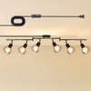 LTBLIGHT Plug in Track Lighting, 6-Light Rotatable Ceiling Light Fixture