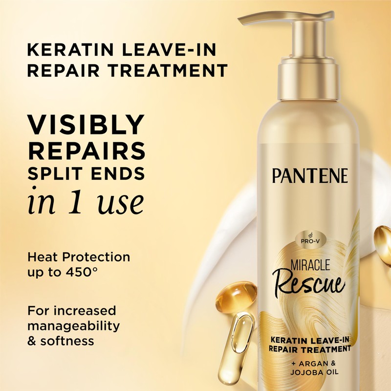 Pantene Miracle Rescue Keratin Leave-In Repair Treatment, 225 mL