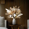 Natural Dried Flower Bouquet - Pampas Grass, Cotton Stems, Bunny