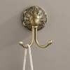 KWQKEM European Vintage Solid Brass Double Hook – Antique Bronze