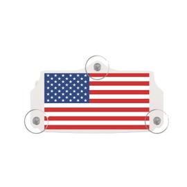 Free Returns - New I-Pass and EZ Pass 3 Point Mount - Extra Strong - American Flag USA - Toll Road Transponder Holder (1 Pack)