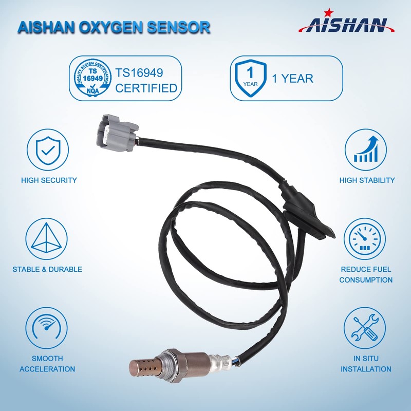 AISHAN Sensor de oxígeno O2 aguas abajo compatible con Honda