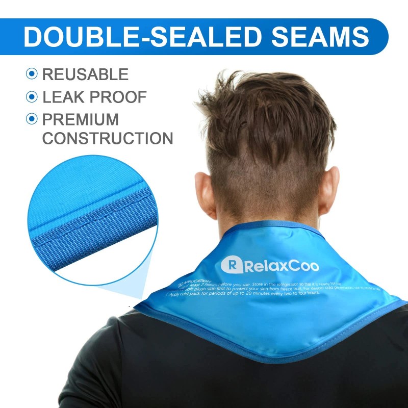 Relaxcoo Neck Ice Pack Wrap, Reusable Gel Ice Pack for
