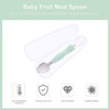 2pcs Food Scraper Spoon Silicone Feeding Spoons Double Head Fruit
