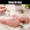 2 Pieces Marinade Syringe with 1 Piece Cleaning Brush, Plastic